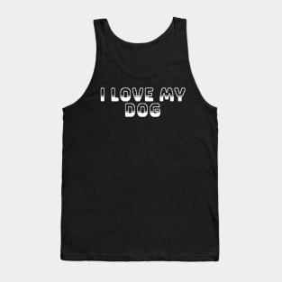 I love My Dog Video Game Graphic White Tank Top